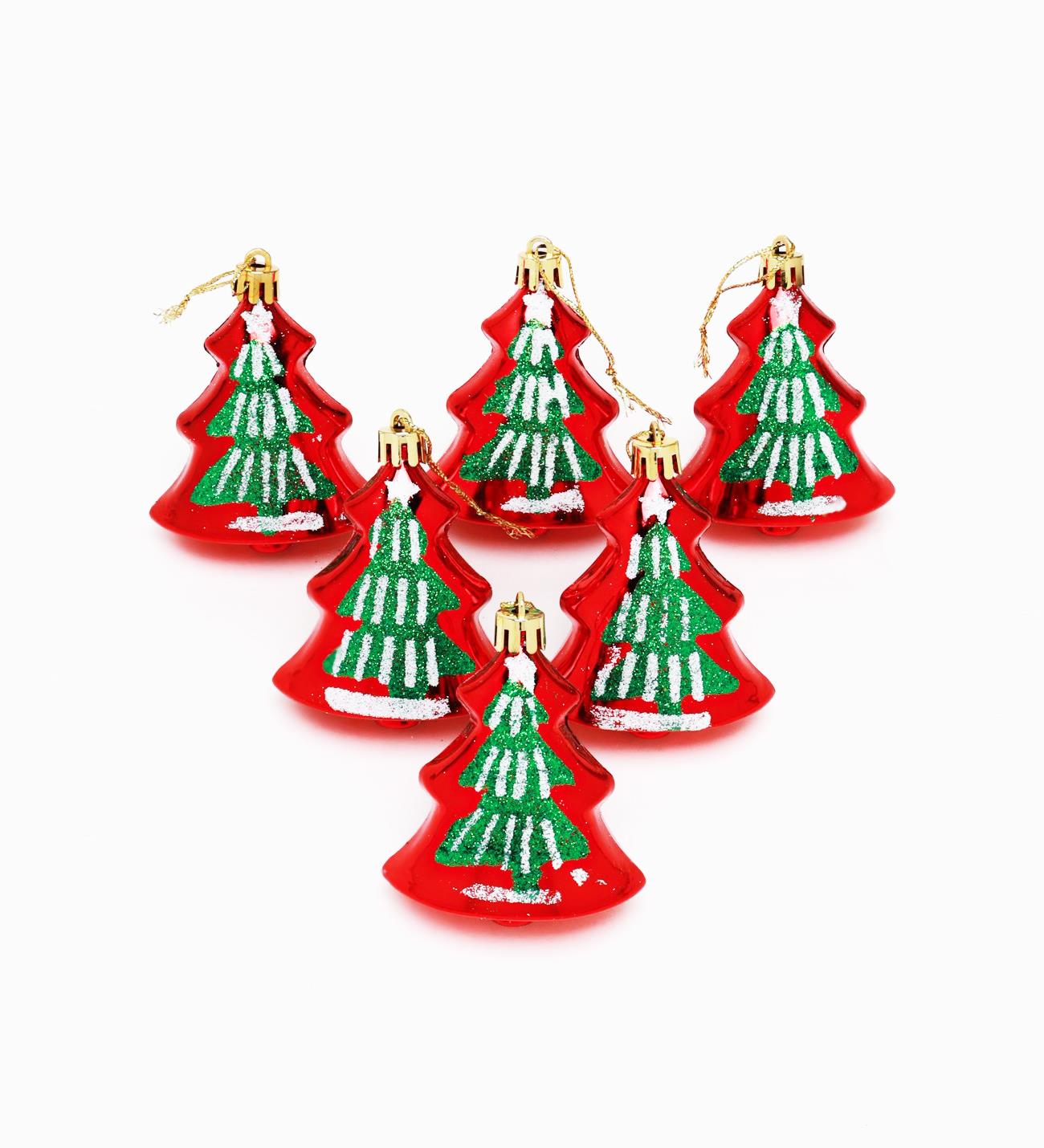 Yılbaşı Çam Ağacı Şeklinde Süs Seti – 6 AdetgiftmodaBM-1762	