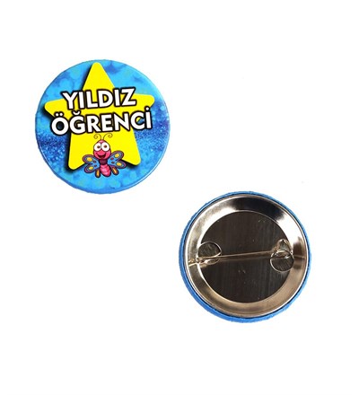 Yıldız Öğrenci Rozet Mavi