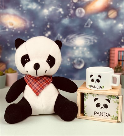 Peluş Panda Ve Kutulu Kupa SetGiftmodaPanda-peluş