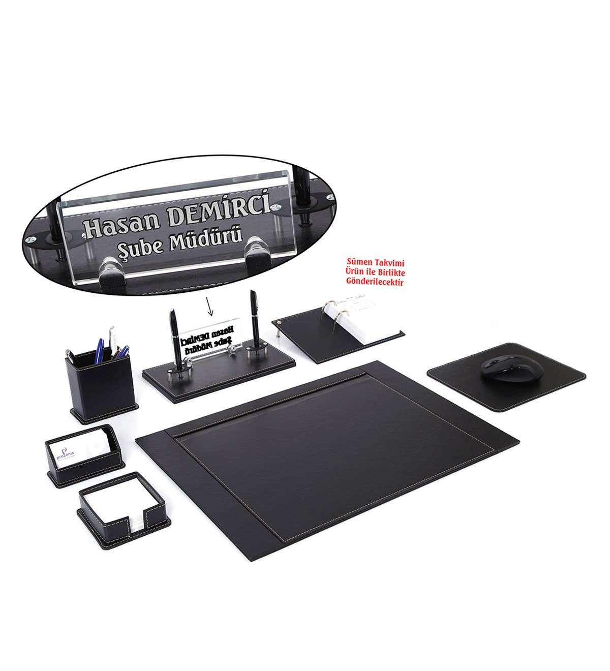  Kişiye Özel Deri Masa Üstü Sümen SetiGiftmodaPRZ-1550