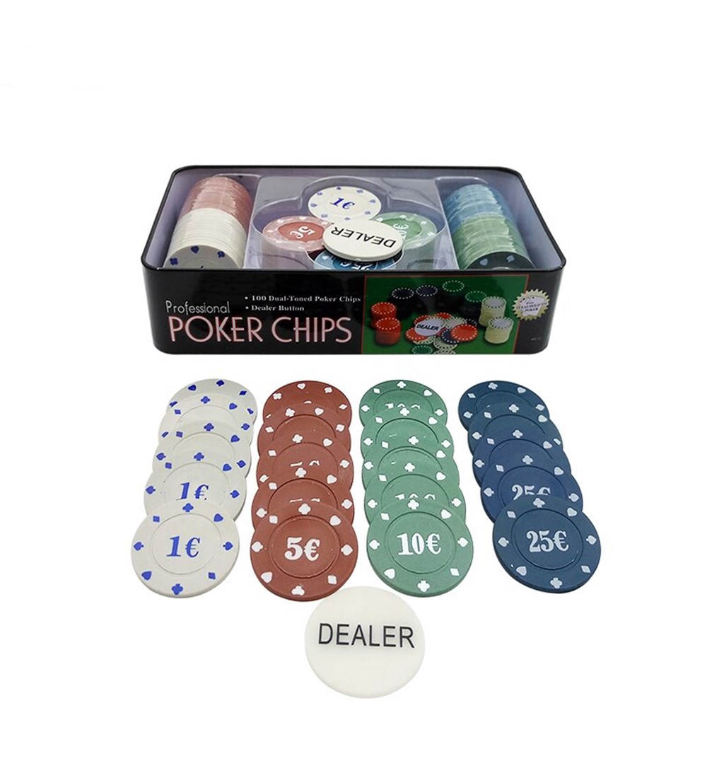 100 Çipli Teneke Kutulu Poker SetiGiftmodaGM-1359