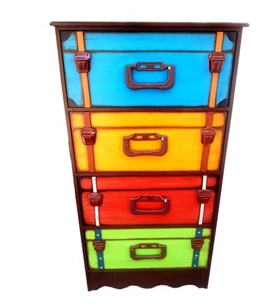 Ahşap Bavul Görünümlü Şifonyer