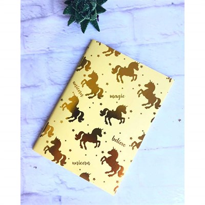 Altın Varaklı Defter Magic Unicorn  D011
