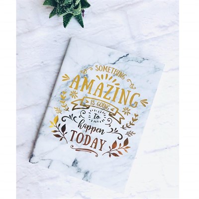 Altın Varaklı Defter Mermer D008