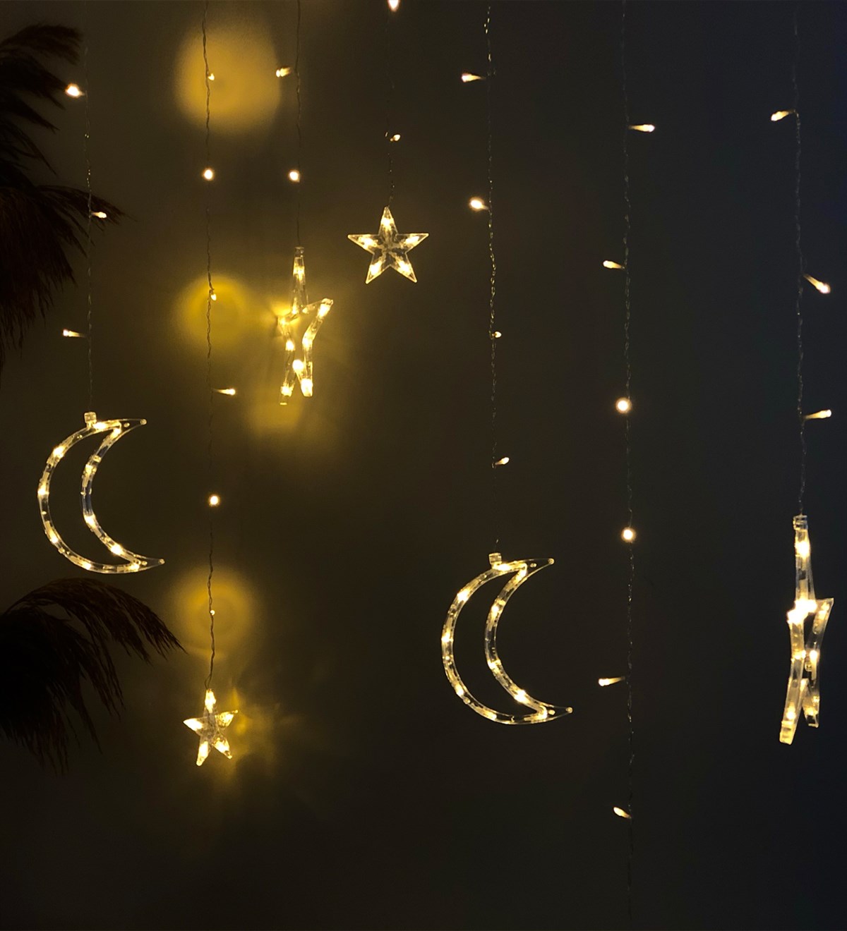 Ay Yıldız Perde Led Işık	GiftmodaGm-4133	