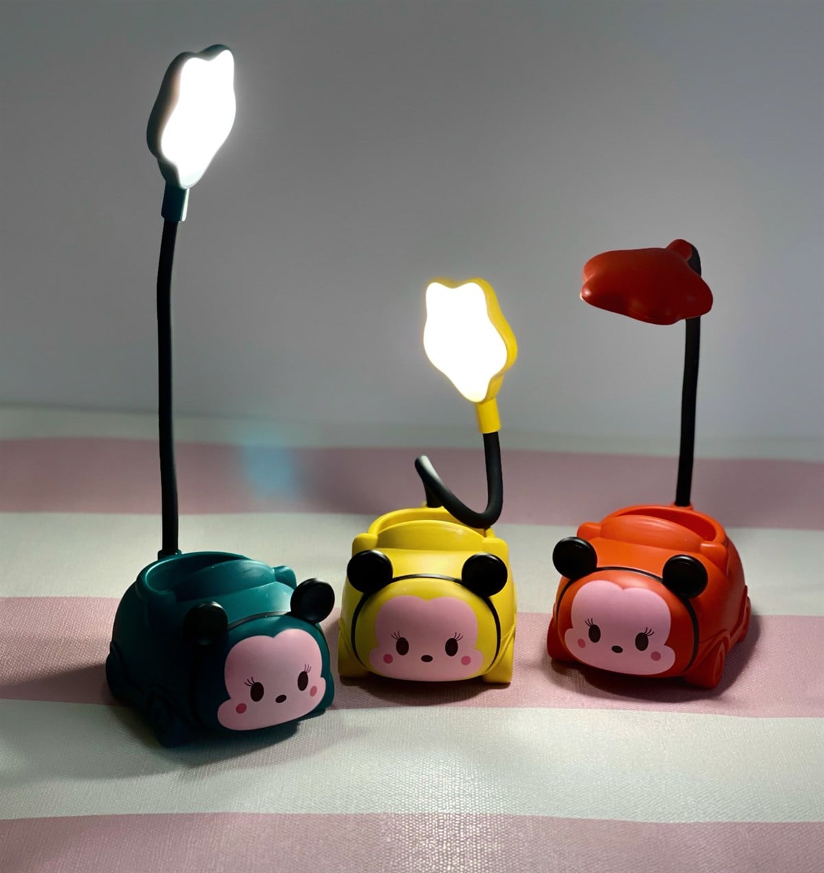 Sevimli Mini Fare Tasarımlı Şarjlı Masa LambasıGiftmodaGm-4206