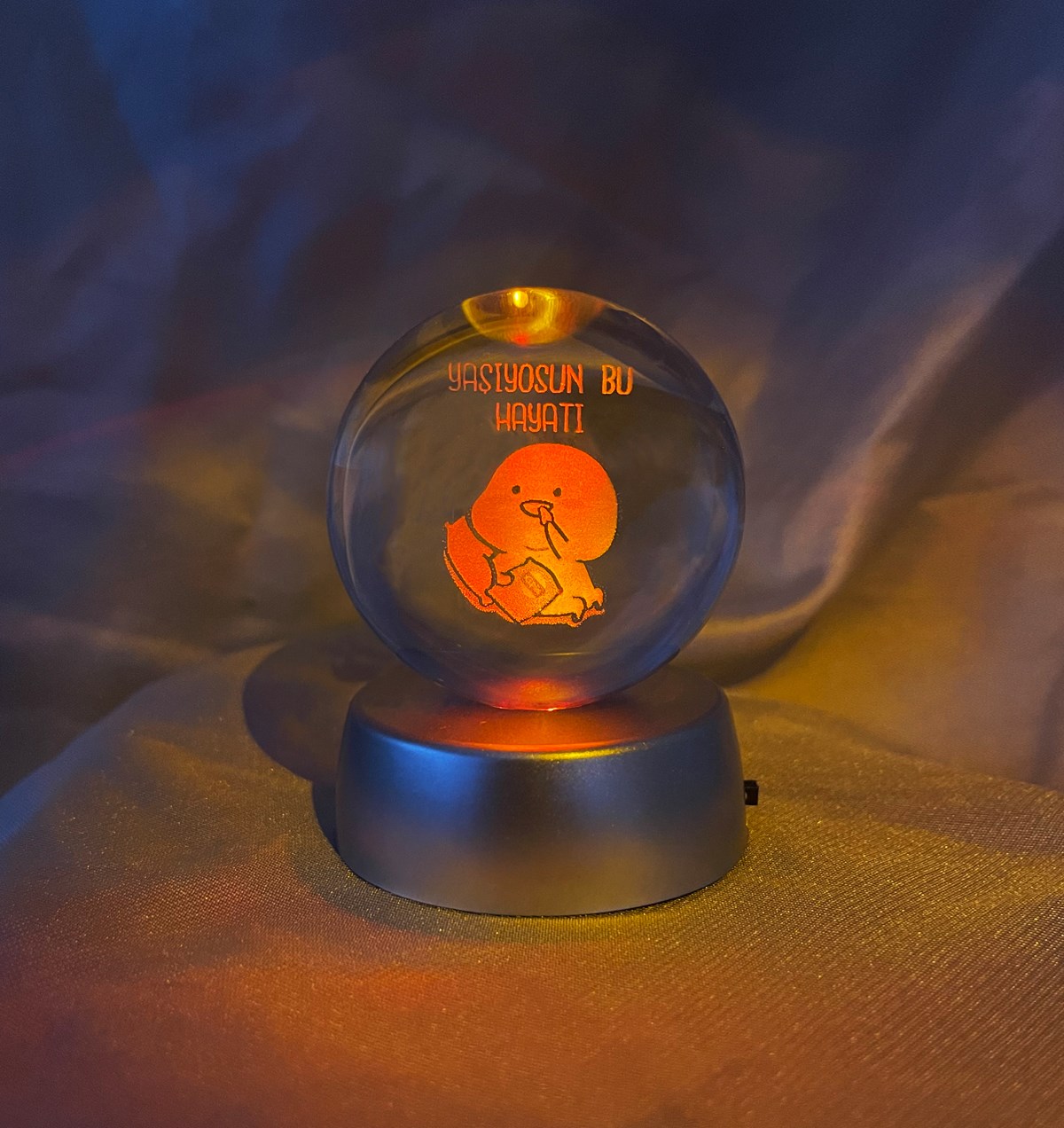 Yaşıyosun Bu Hayatı Tasarımlı Işıklı Cam KüregiftmodaGM-5033