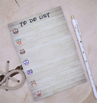 Baykuş Tasarımlı To Do List