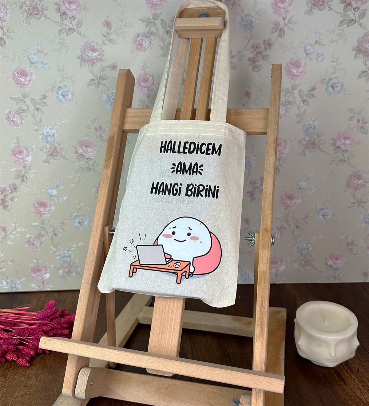 Halledicem Ama Hangi Birini Tasarımlı Bez ÇantagiftmodaGmcnt100042