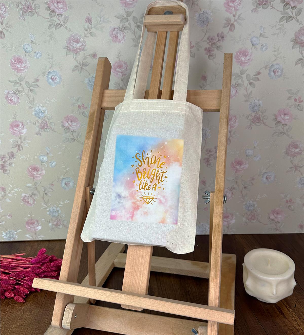 Elmas Tasarımlı Bez ÇantagiftmodaGmcnt100051