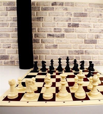 Bez Çantalı Büyük Boy Satranç Takımı