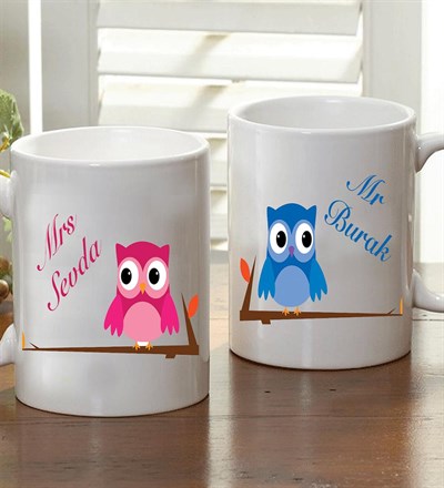 Çiftlere Özel Baykuş Kupa Bardak