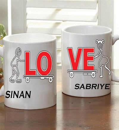 Çiftlere Özel Love Kupa Bardak