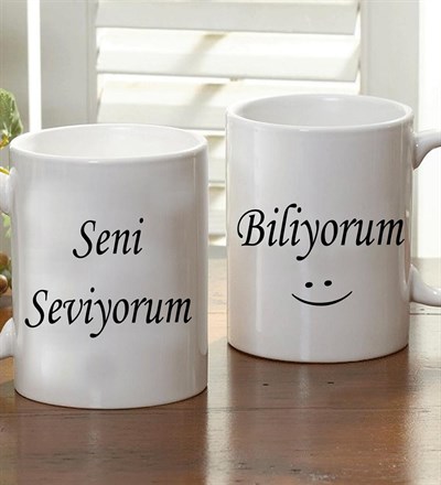 Çiftlere Özel Seni Seviyorum Kupa Bardak