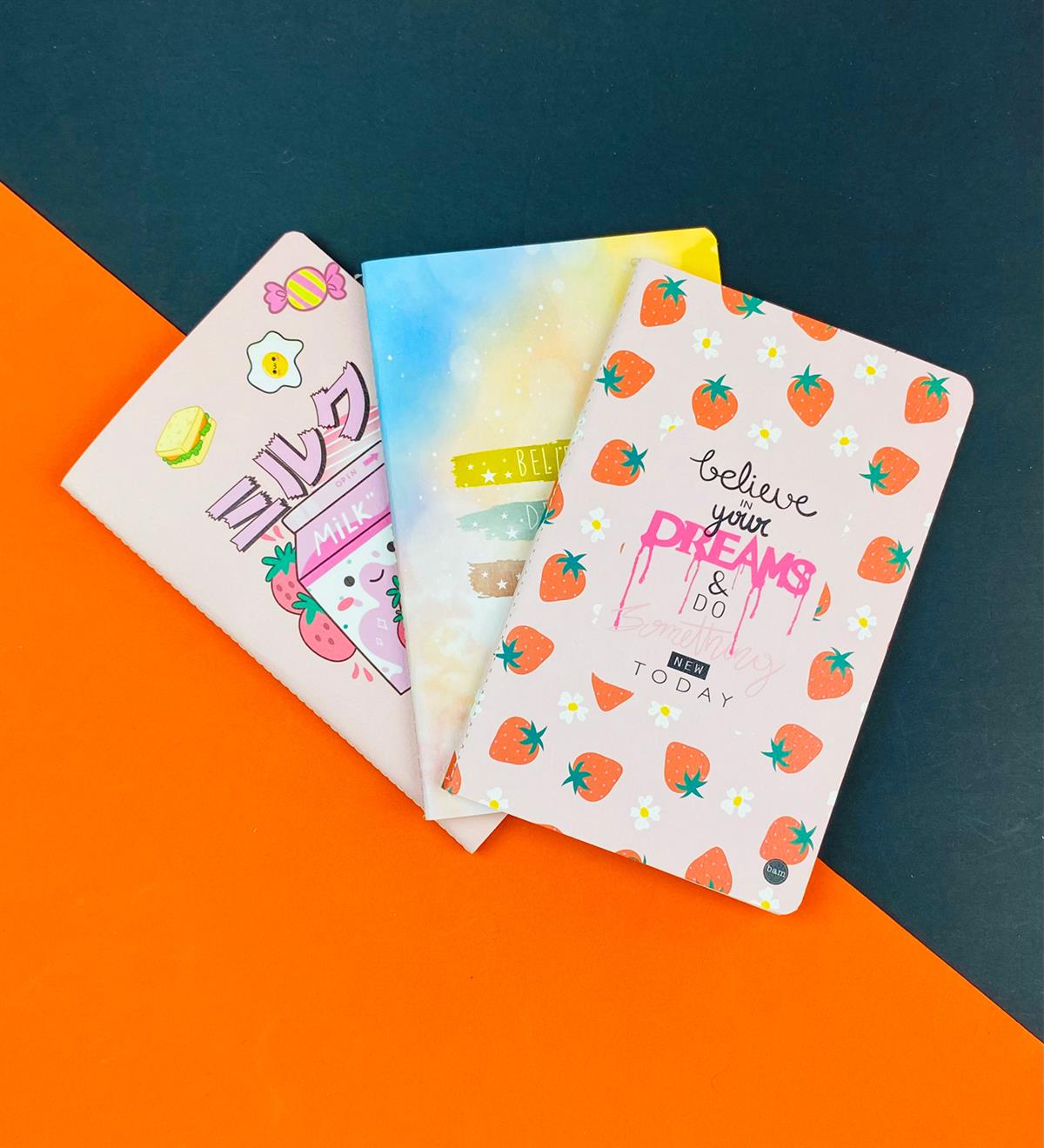 3'lü Dikişli Defter Seti Seri :1giftmodaGmd100562	