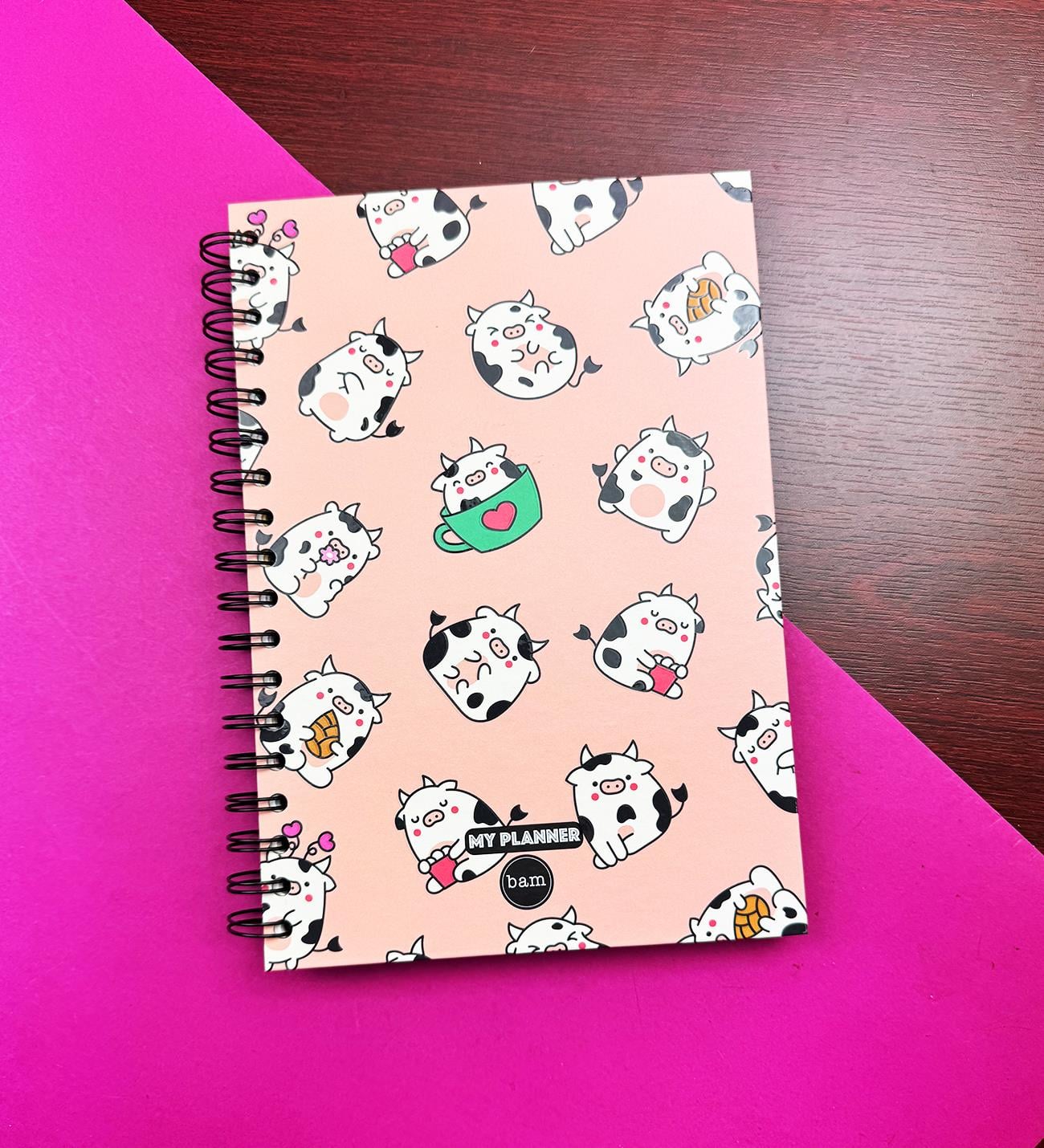 Sevimli İnek Tasarımlı Konuşan AjandagiftmodaBM-1587