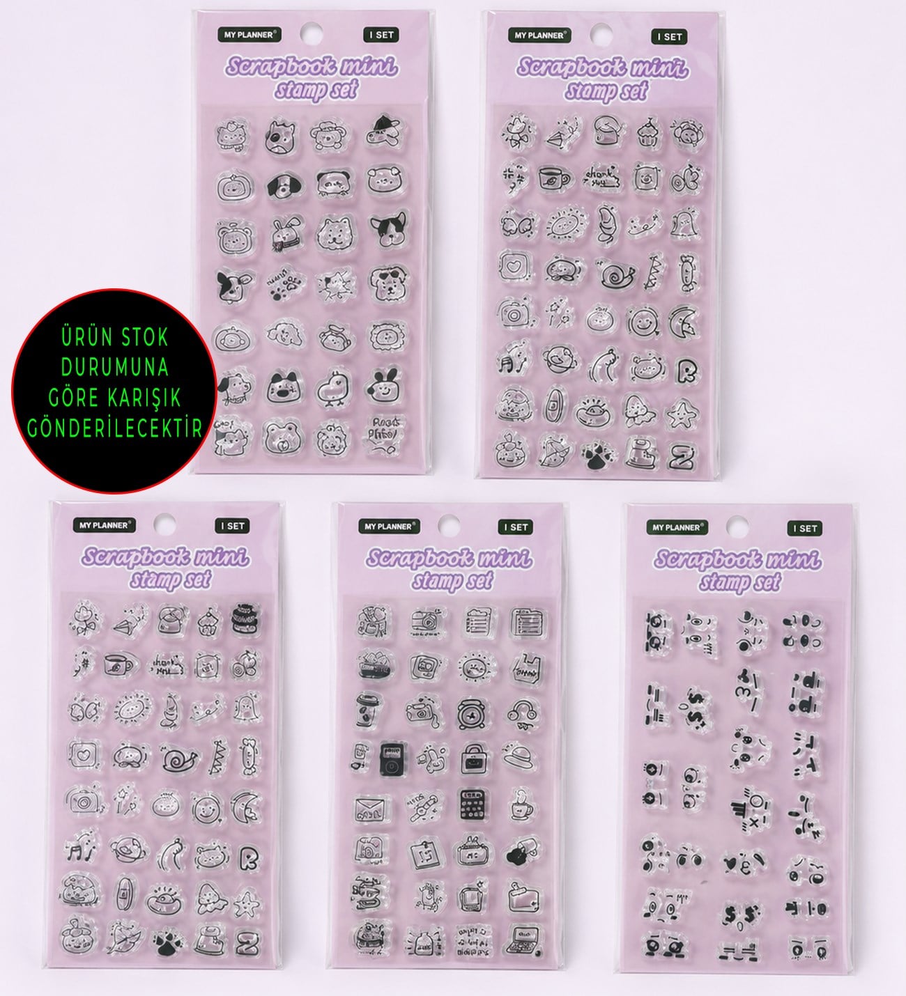 Şeffaf Silikon Scrapbook Mühür SetigiftmodaBM-2679