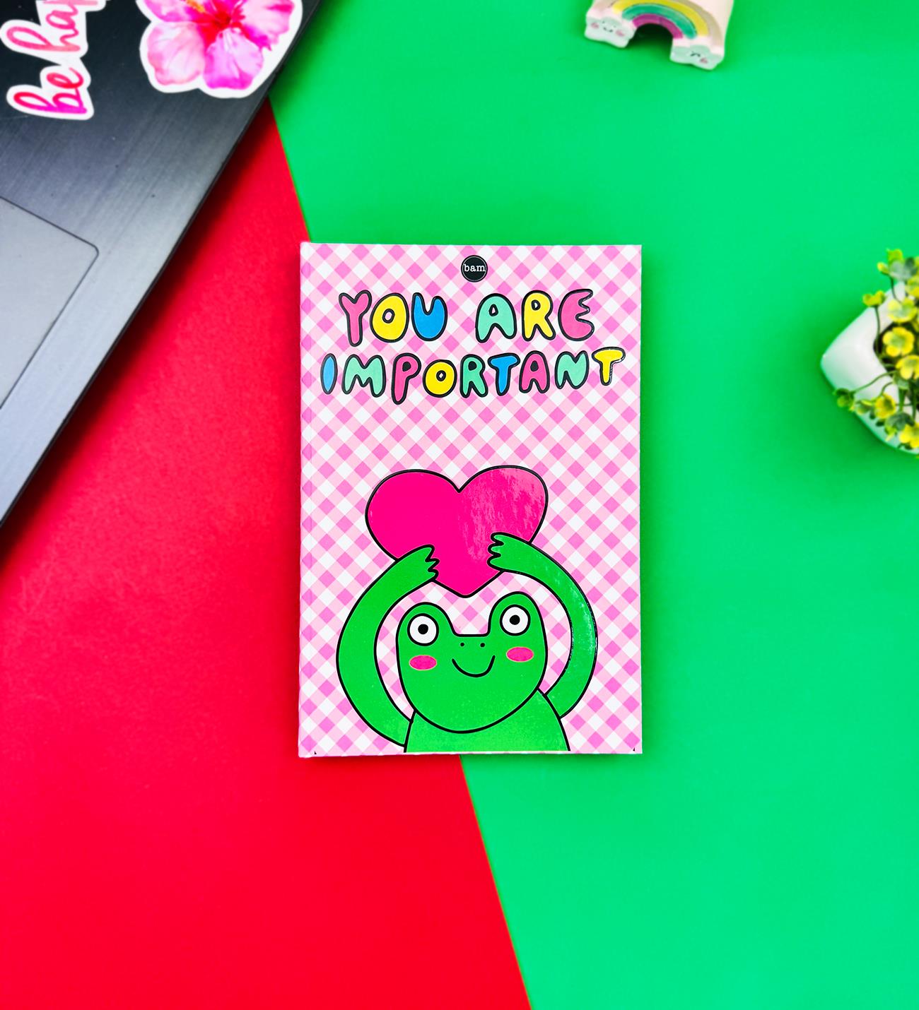 You Are Important Tasarımlı Lastikli DeftergiftmodaBAM-1249