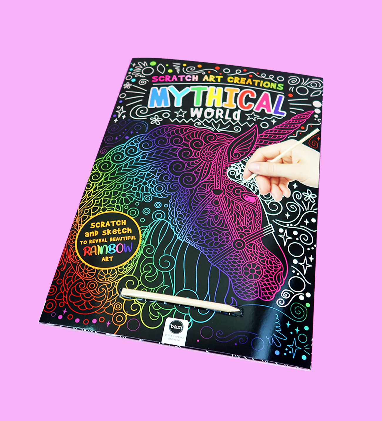 Scratch Art Creations Amazing Animals – Kazımalı Boyama ve Karalama Defteri + Ahşap KalemgiftmodaBM-2153