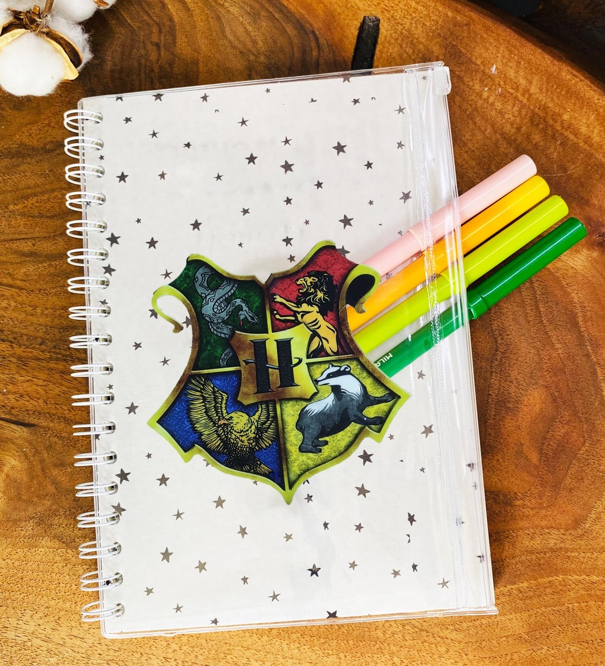 Hogwarts Tasarımlı Çanta Kapaklı Spiralli DeftergiftmodaGmd100355