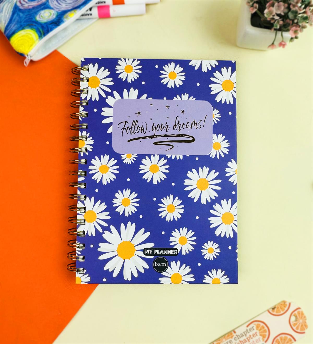 Mor Follow Your Dreams Tasarımlı Konuşan AjandagiftmodaBam-1164