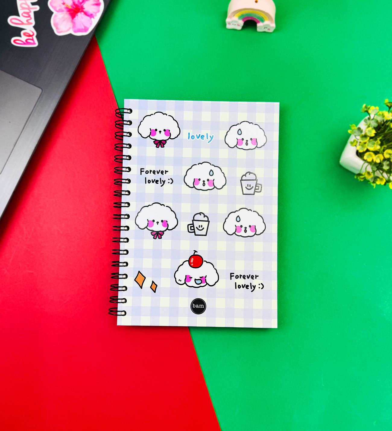  Bulut Kawaii Tasarımlı Spiralli Defter giftmoda Bam-1297 