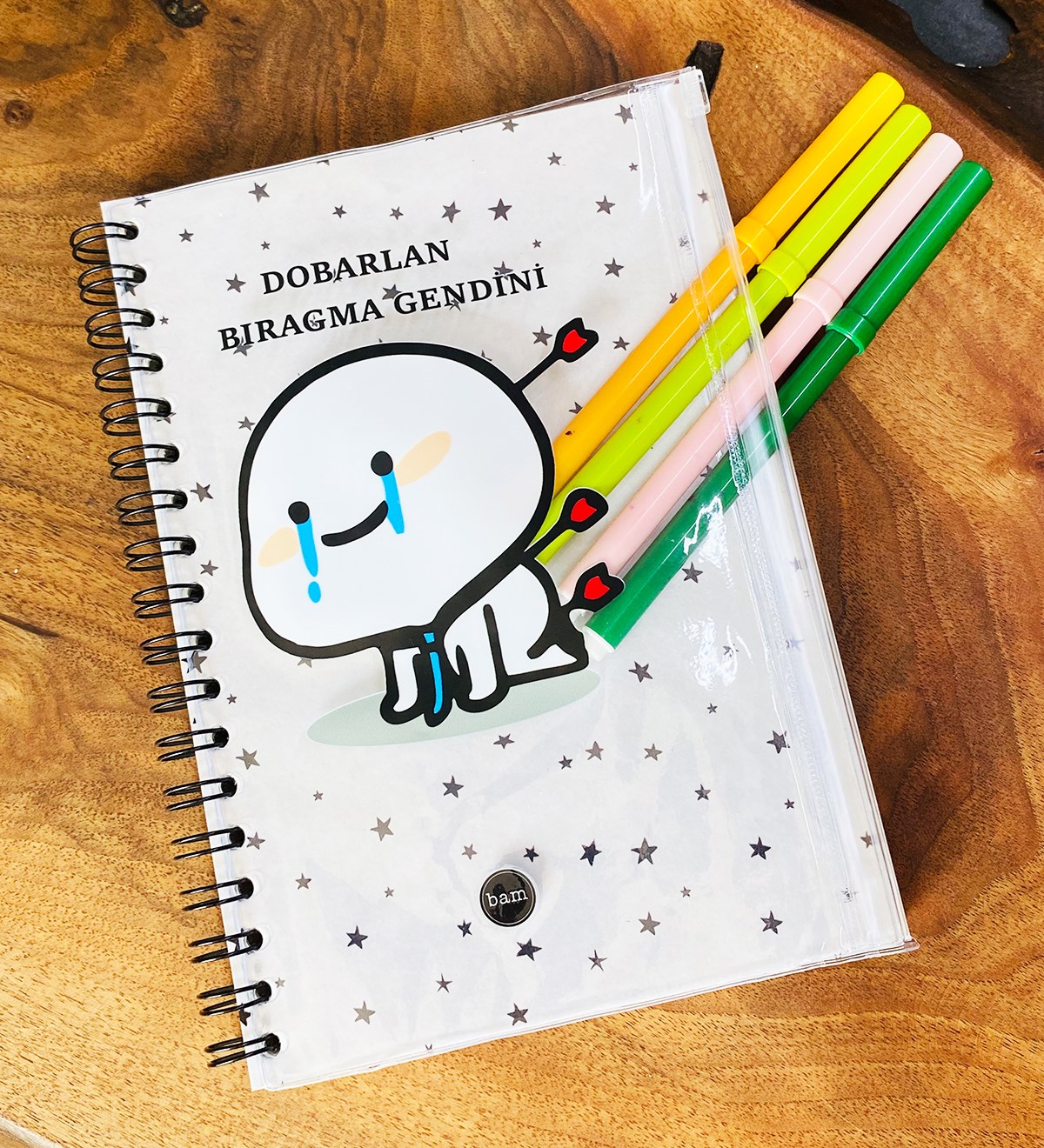 Dobarlan Bıragma Gendini Tasarımlı Çanta Kapaklı Spiralli DeftergiftmodaGmd100324