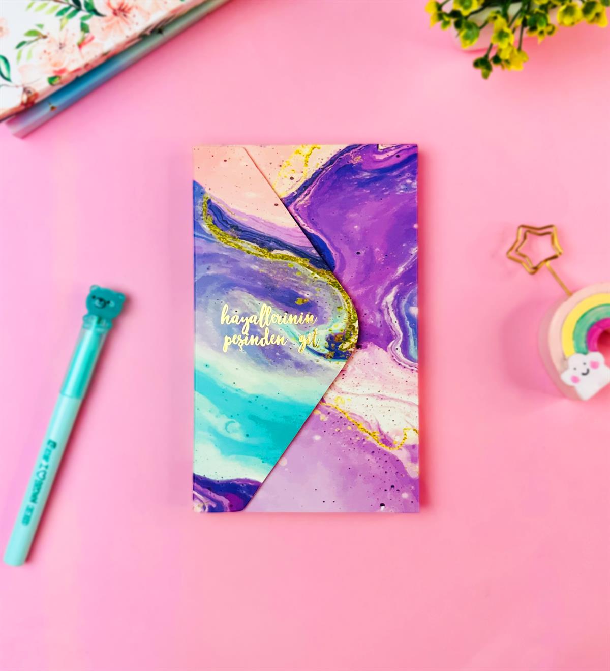 Hayallerinin Peşinden Git Tasarımlı Zarf DeftergiftmodaBAM-1020-15	