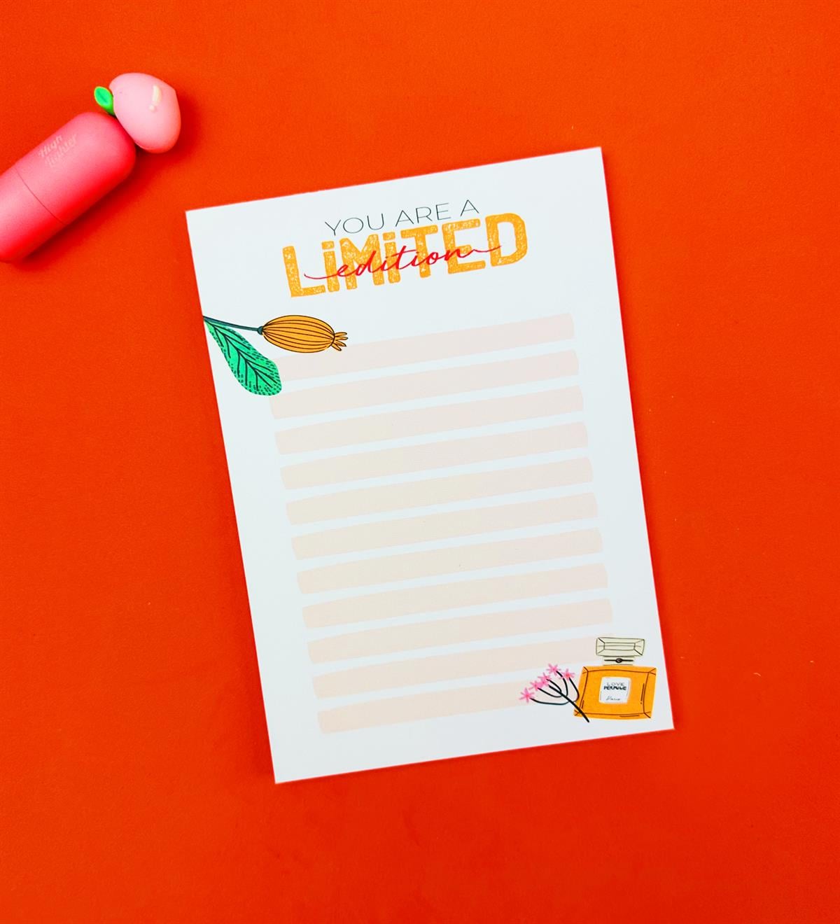 Sen Sınırlı Sayıdasın Tasarımlı To Do List Yapılacak ListesigiftmodaBAM-Pln-4