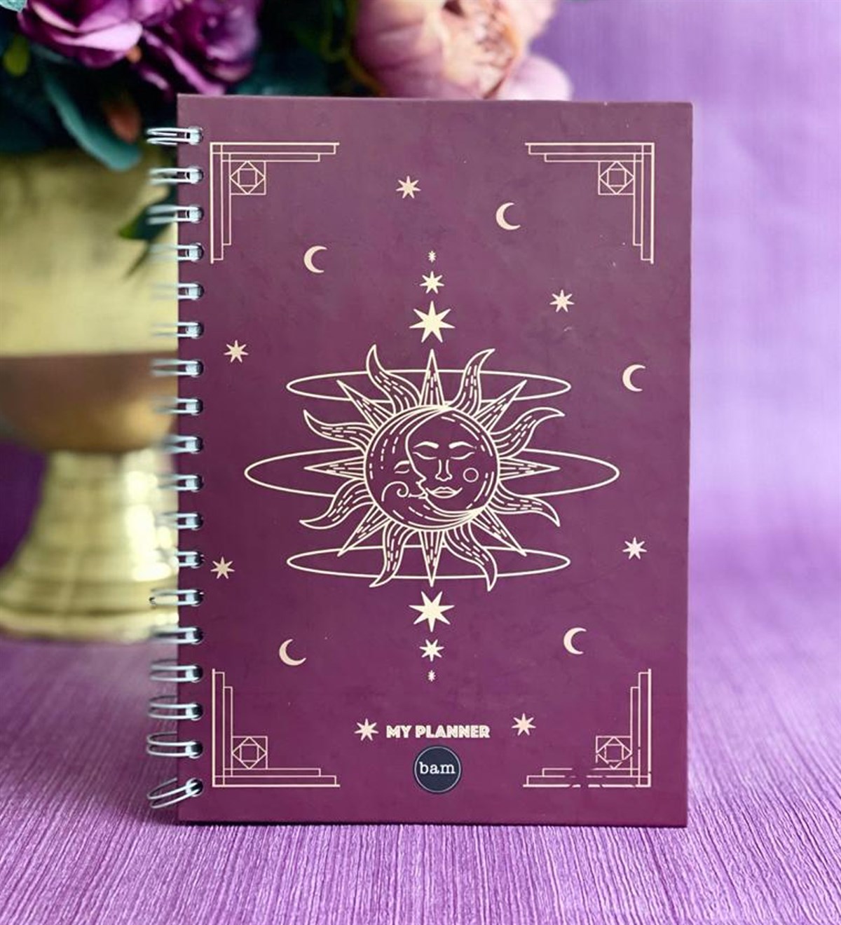 Kızıl Tarot Ay Güneş Tasarımlı Spiralli DefterGiftmodaGmd100087