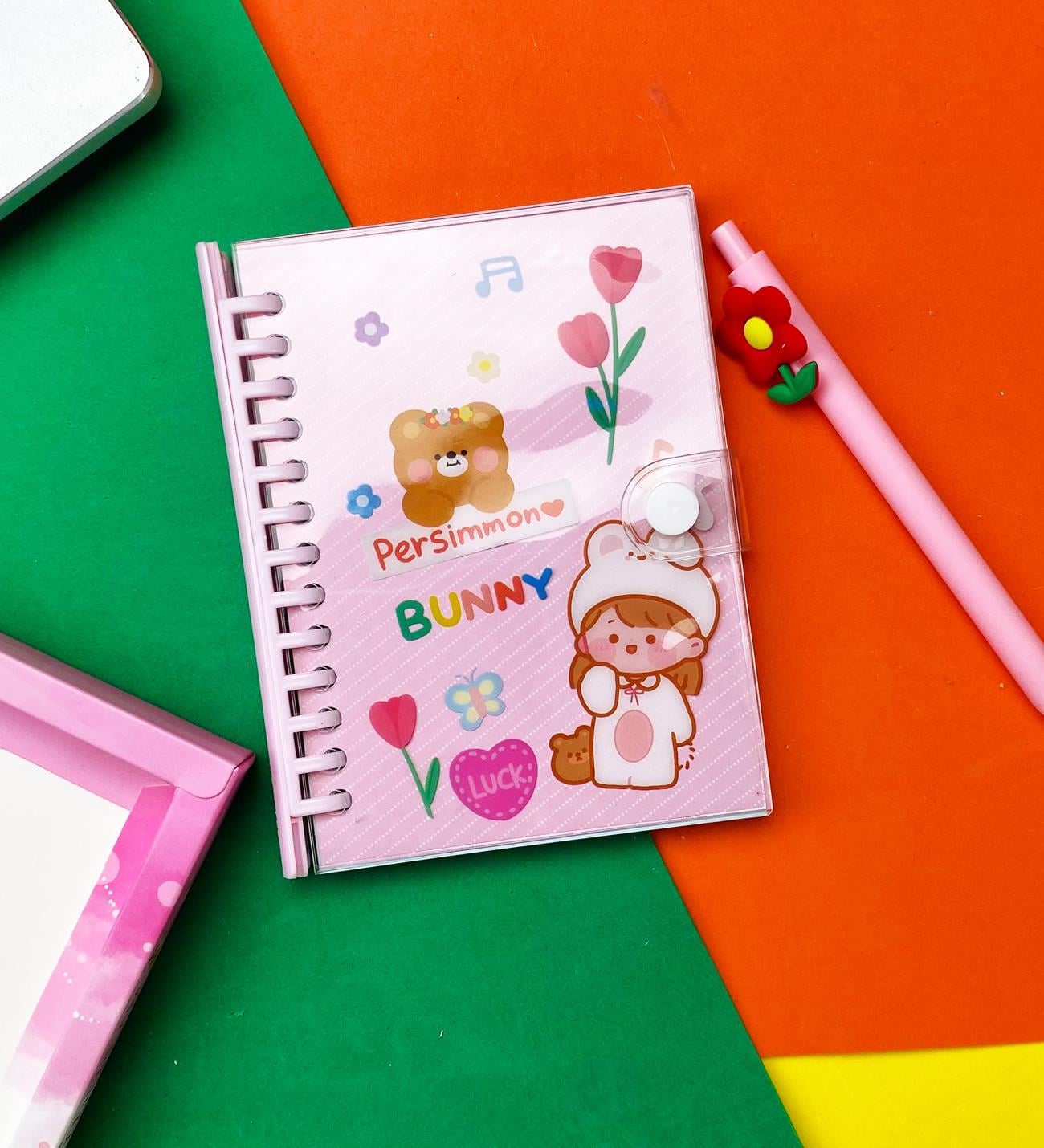 Persimmon Tasarımlı Günlük Defter Ve Kalem SetgiftmodaBM-1088