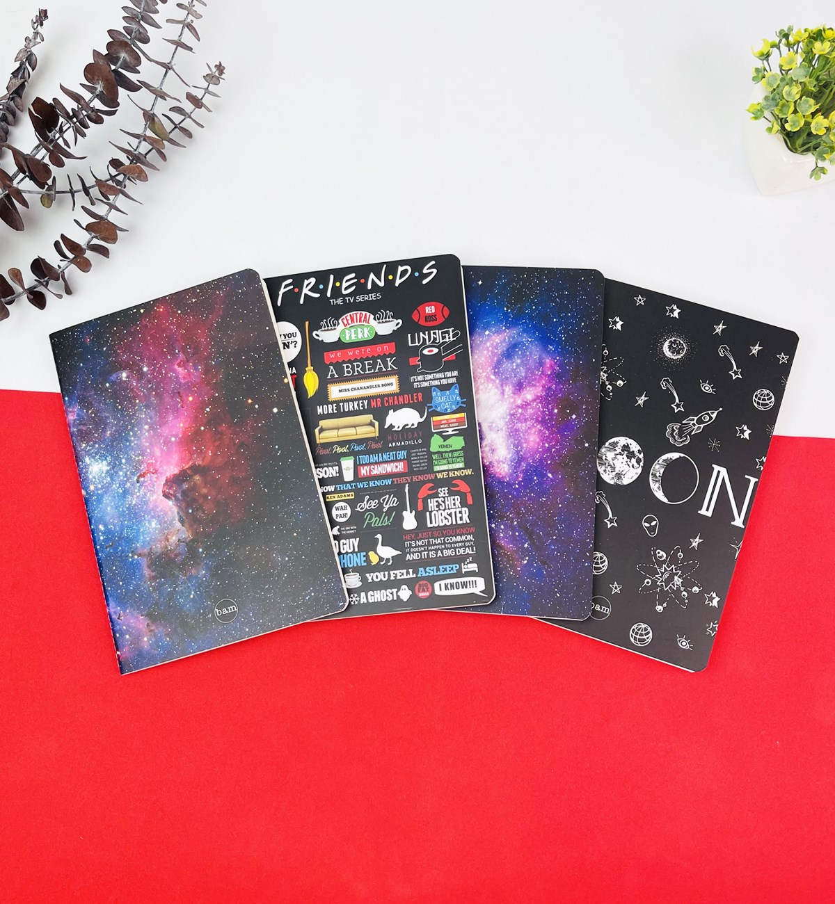 Uzay Serisi 4'lü Dikişli Defter SetigiftmodaGmd100198