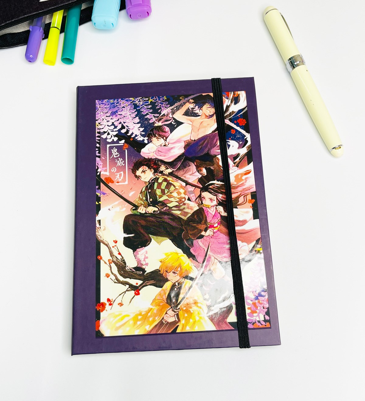 Demo Slayer Mor Tasarımlı Lastikli DeftergiftmodaGmd100145