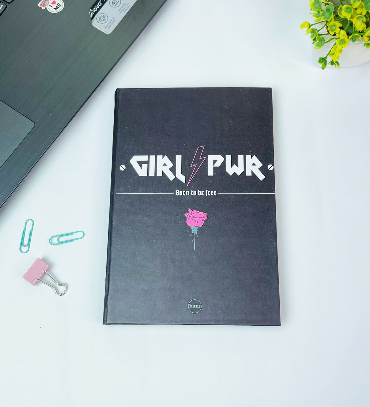 Girl Power Tasarımlı Lastikli DeftergiftmodaGmd100439