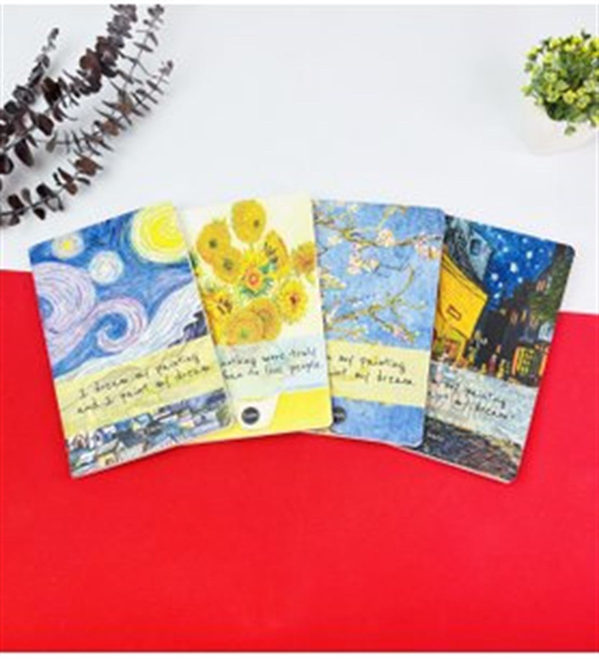 Van Gogh Serisi 4'lü Dikişli Defter SetigiftmodaGmd100205