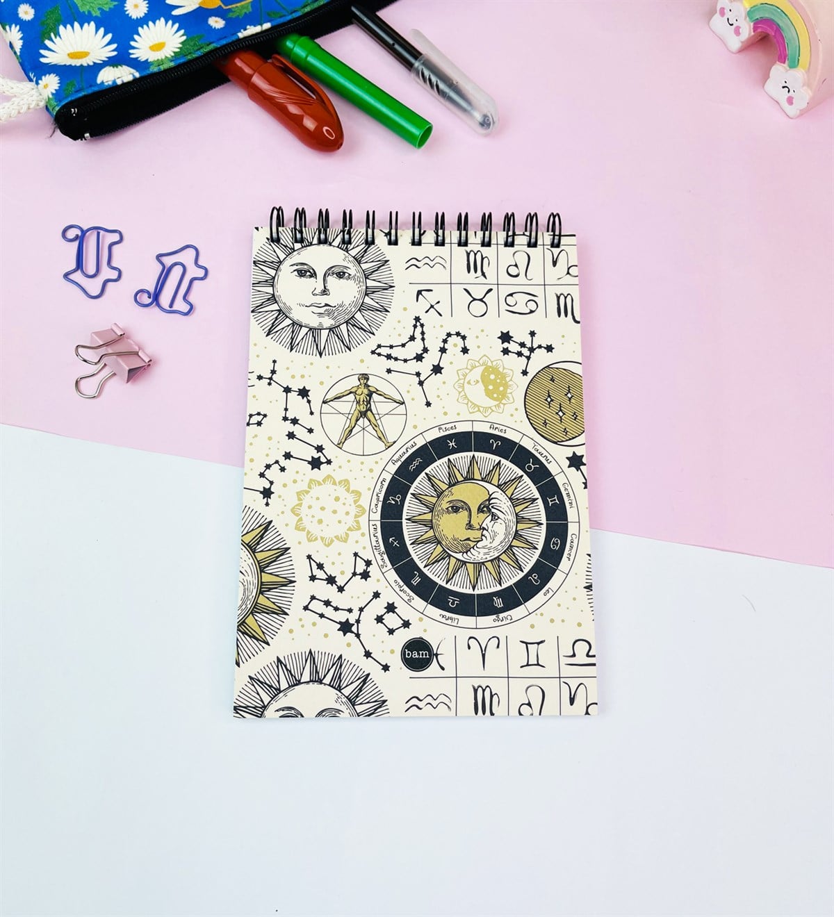 17x11Cm Sketch Book - Eskiz Defteri - 80 Gr - 60 YaprakgiftmodaGmd100581-Tarot-Ay-Ve-Güneş