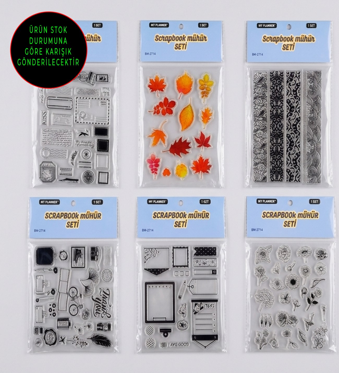 Silikon Çerçeve ve Etiket Scrapbook Mühür SetigiftmodaBM-2714