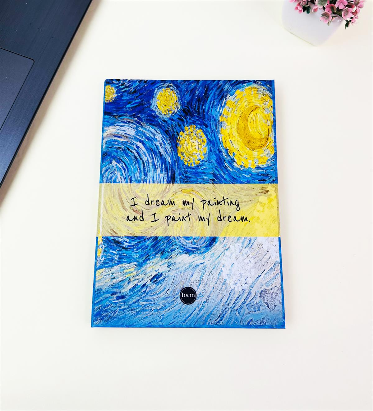 21x14Cm Sketch Book - Eskiz Defteri - Siyah Sayfa - 120 Gr - 56 YaprakgiftmodaBam-3003-3-Yıldızlı-Gece 