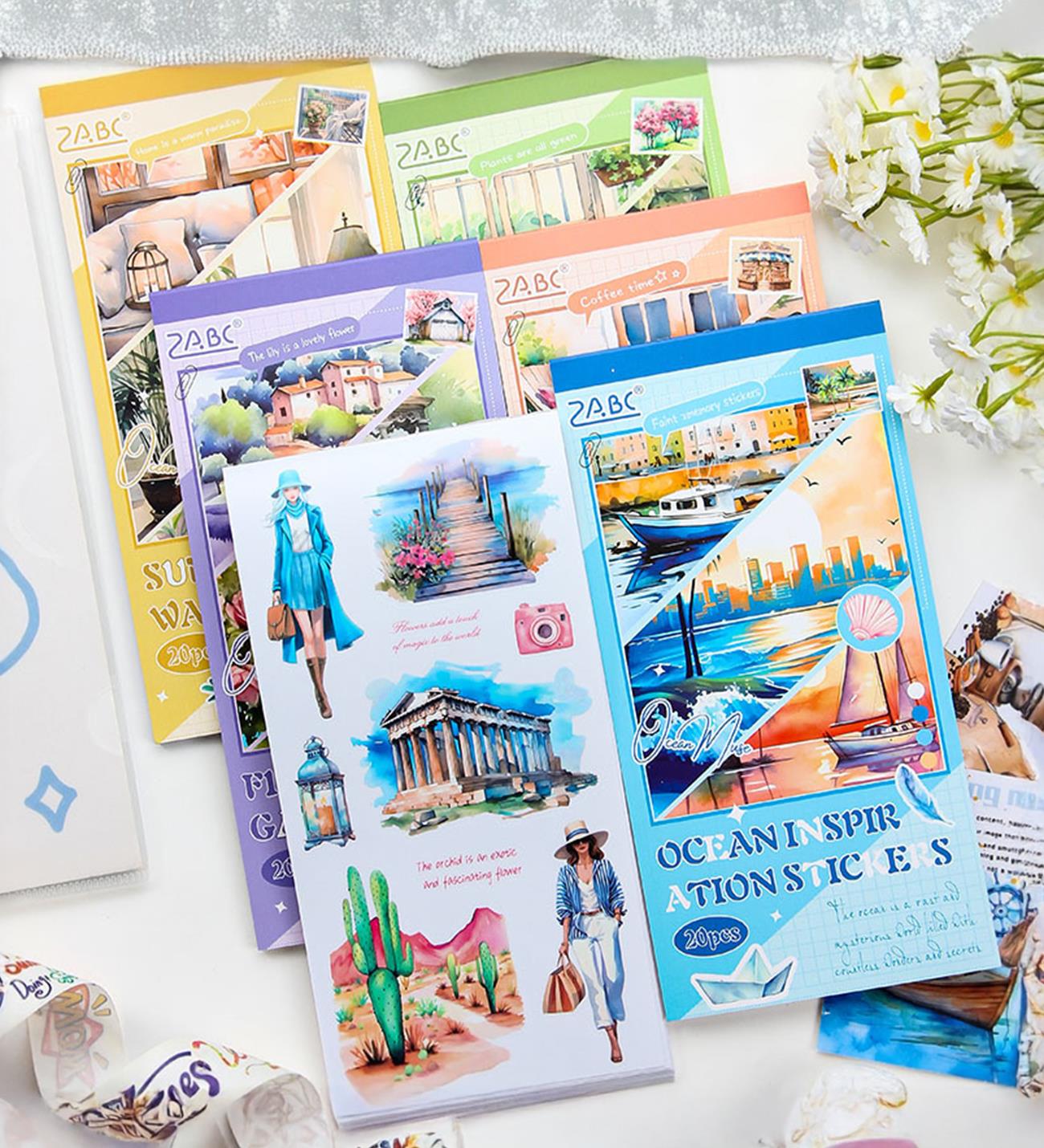 20 Sayfa Tematik Tasarım Sticker Kitabı giftmodaBM-1772	