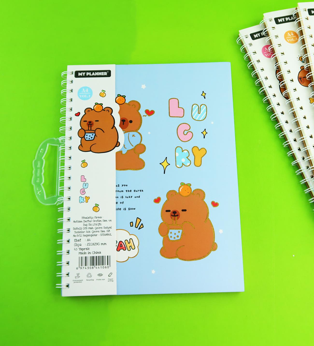 Capybara A4 Sketchbook – 45 Yaprak / 250 gr / Spiral CiltgiftmodaBM-1876