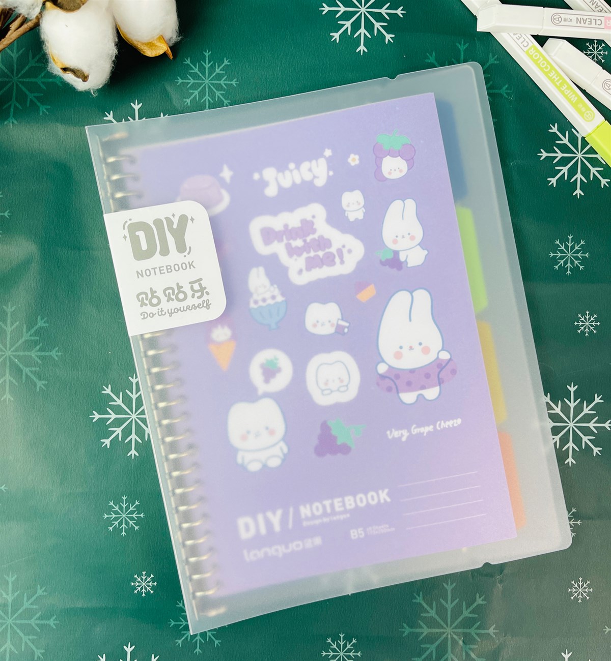 Mor Lastikli Kendindin Yap Defter B5giftmodaGm-4314	