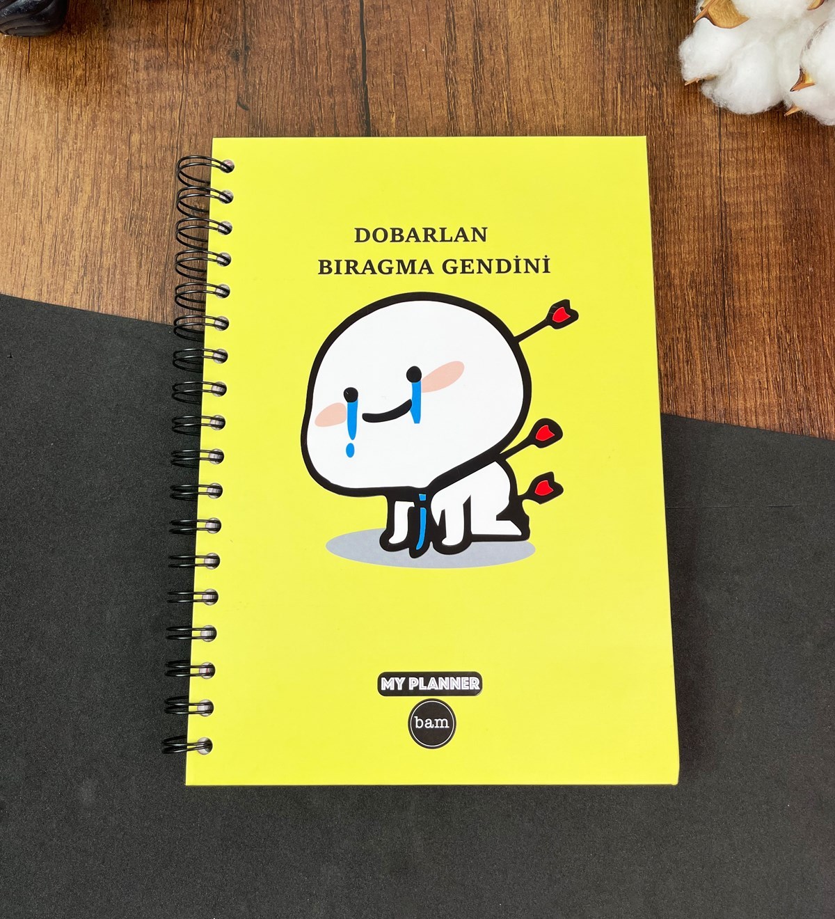 Dobarlan Bıragma Gendini Tasarımlı Çizgili Spiralli DeftergiftmodaGmd100627