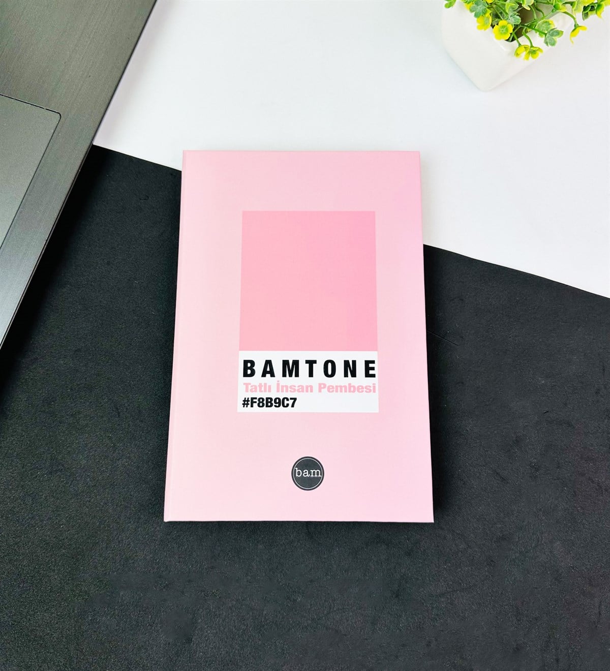 Bam Tone Tatlı İnsan Pembesi Tasarımlı Lastikli DeftergiftmodaGMD0001-3