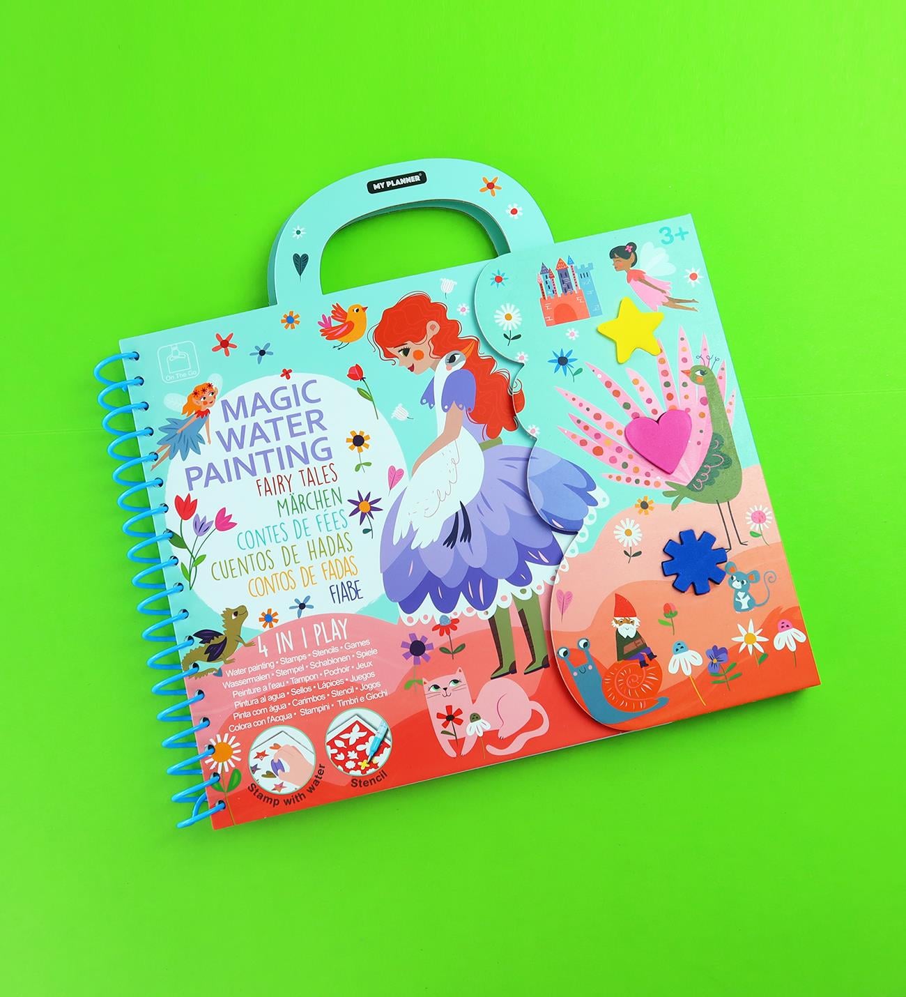 Magic Water Painting – Su ile Boyama ve Aktivite Kitabı (4'ü 1 Arada) – Masal TemalıgiftmodaBM-2154