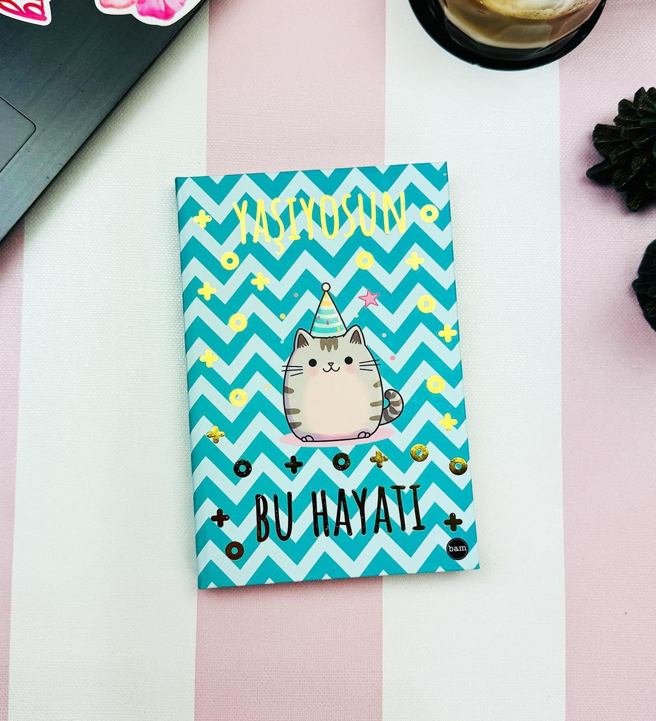 Yaşıyosun Bu Hayatı V2 Tasarımlı Lastikli DeftergiftmodaBam-1240