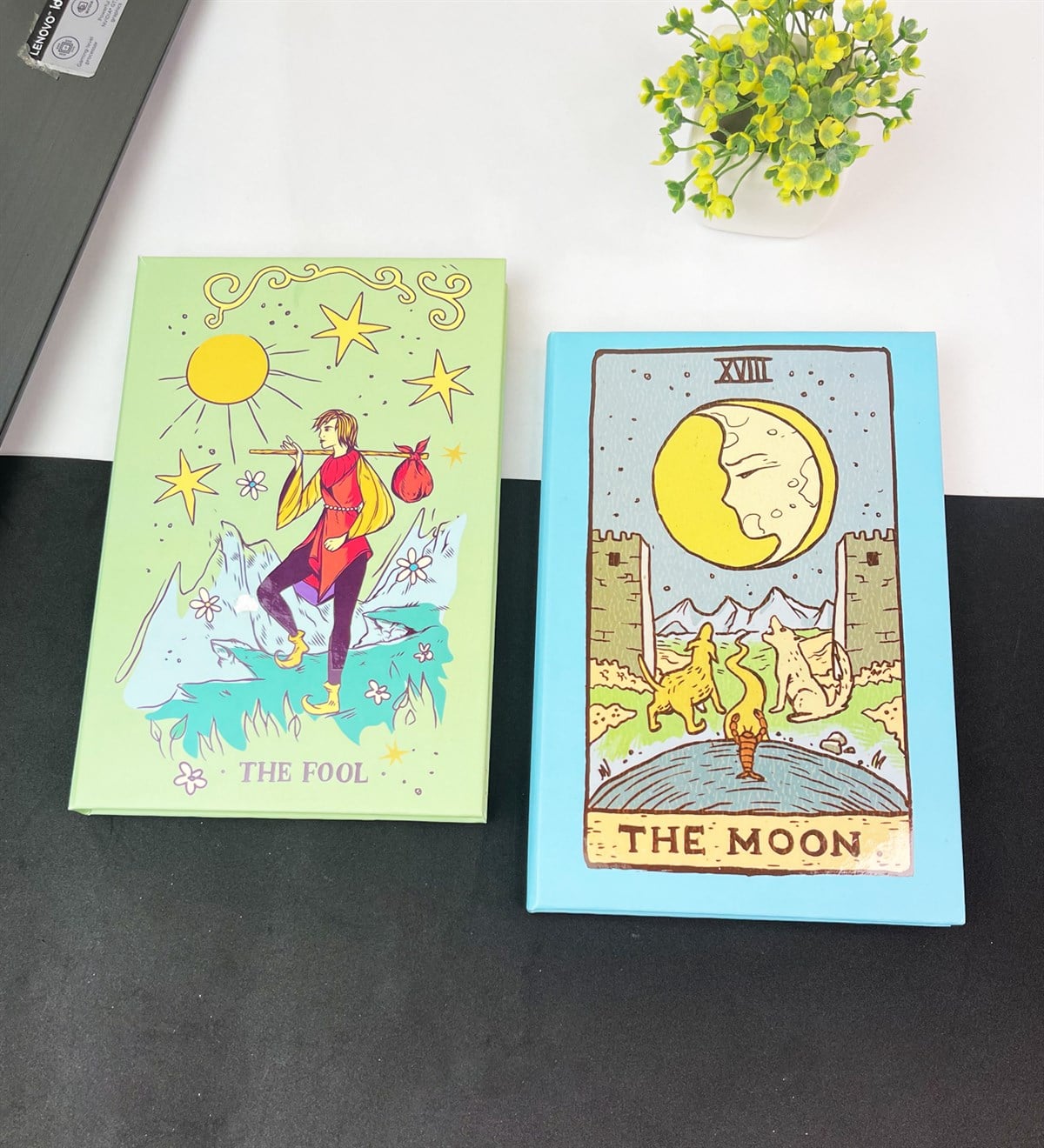 The Moon XVIII Ve The Fool Tasarımlı Lastikli DeftergiftmodaGmhs101834