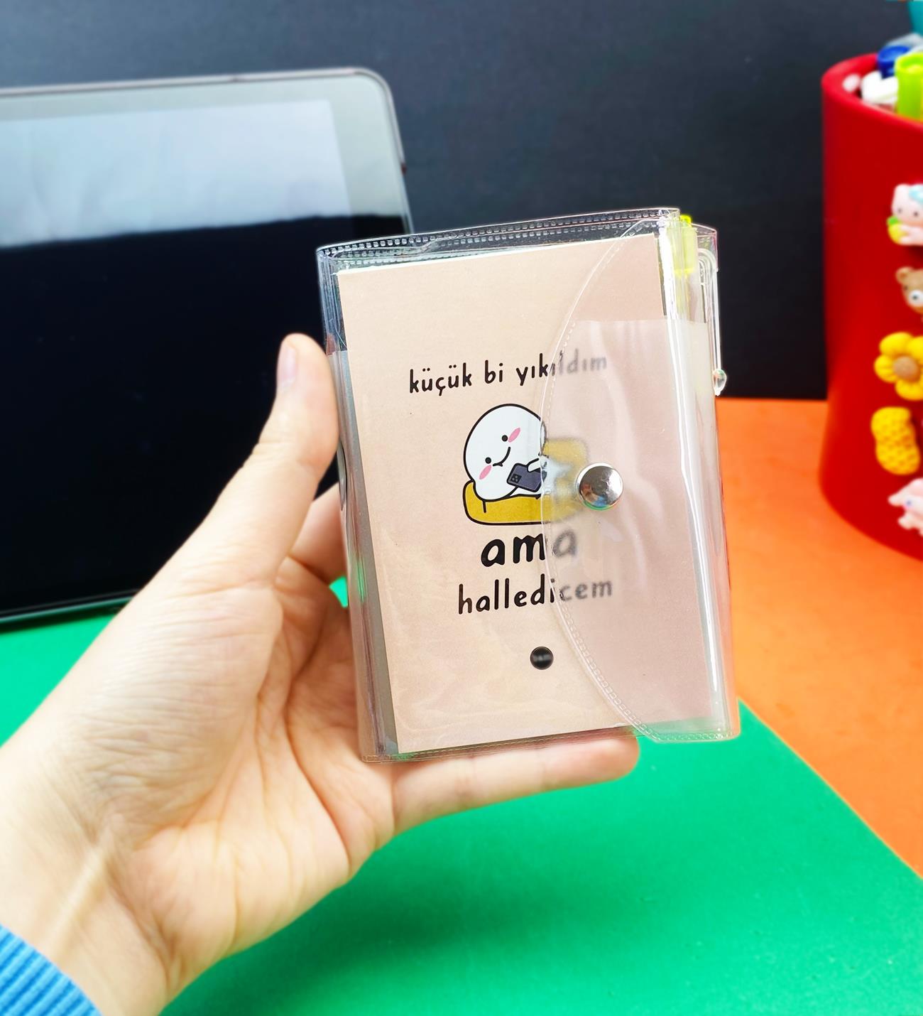 Küçük Bi Yıkıldım Tasarımlı PP Mini Çanta Defter Ve Kalem SetgiftmodaBAM-1149	