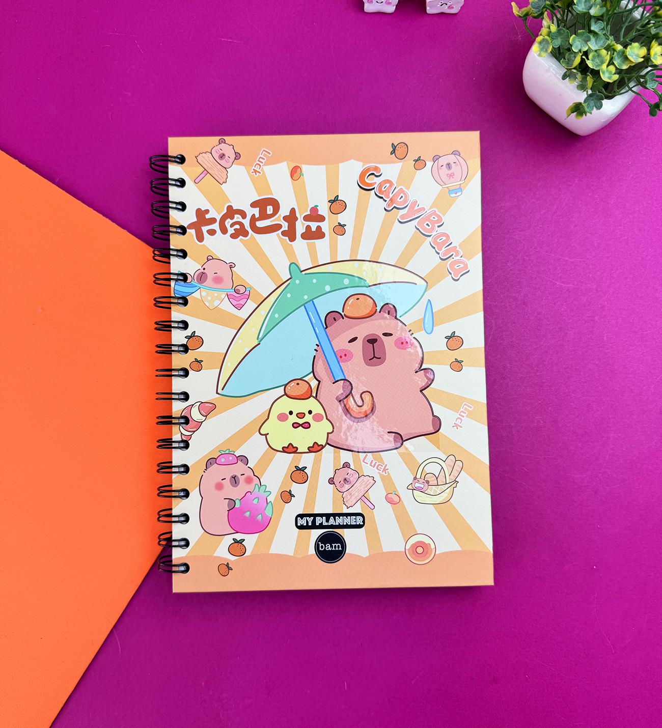 Şanslı Capybara Tasarımlı Konuşan Ajanda	giftmodaBam-1307-1	