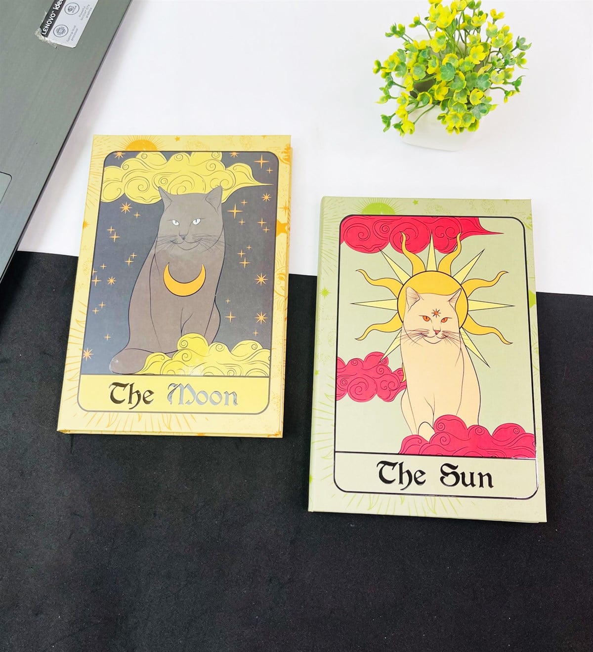 The Moon Ve The Sun Tasarımlı Lastikli DeftergiftmodaGmhs101835