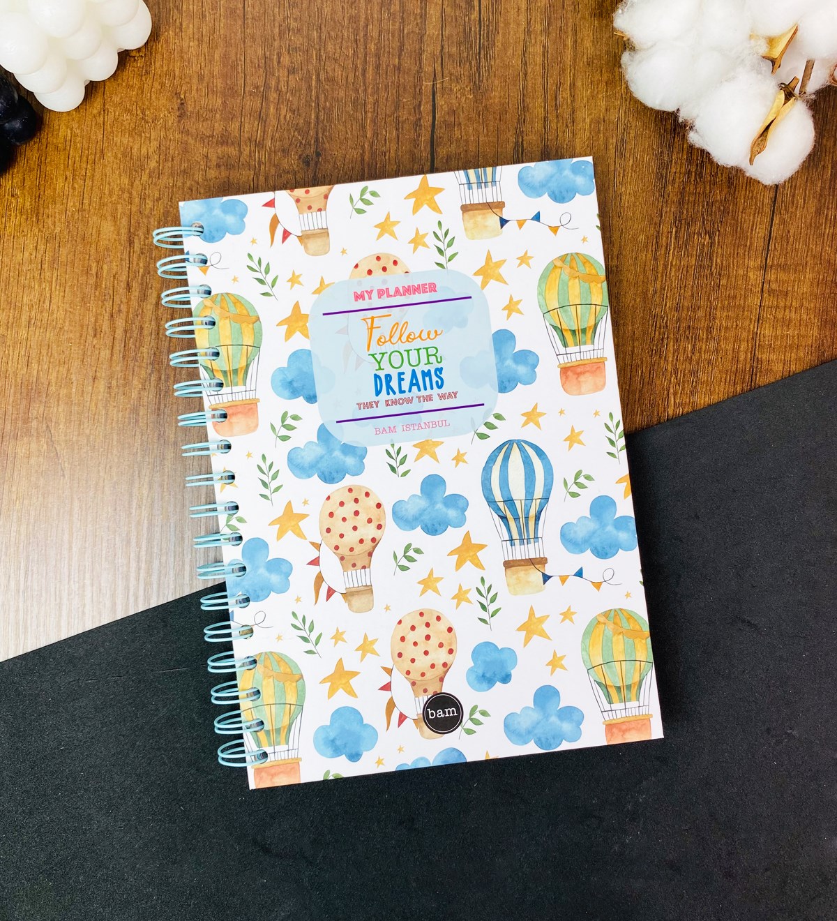 Follow Your Dreams Balon Tasarımlı Konuşan Ajandagiftmoda Gmd100423